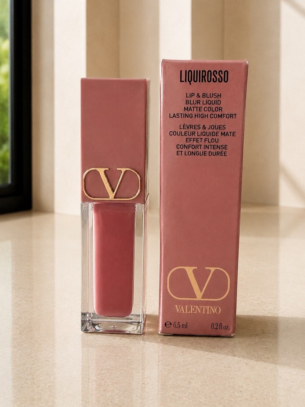 $40 Valentino Liquirosso 100R Roman Grace Lip & Blush Matte